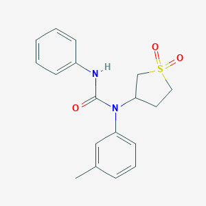 molecular formula C18H20N2O3S B258895 1-(1,1-Dioxothiolan-3-yl)-1-(3-methylphenyl)-3-phenylurea 