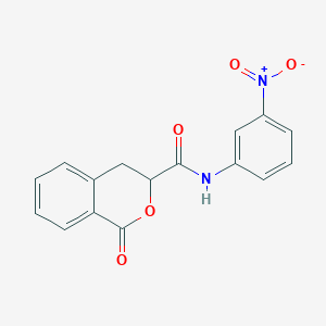 molecular formula C16H12N2O5 B2588971 N-(3-硝基苯基)-1-氧代-3,4-二氢异色满-3-甲酰胺 CAS No. 874466-88-3
