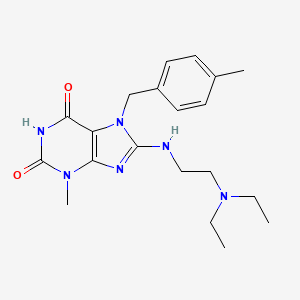 8-((2-(diethylamino)ethyl)amino)-3-methyl-7-(4-methylbenzyl)-1H-purine-2,6(3H,7H)-dione