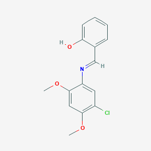 2-{(E)-[(5-chloro-2,4-dimethoxyphenyl)imino]methyl}phenol