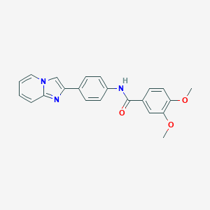 molecular formula C22H19N3O3 B258899 N-(4-(imidazo[1,2-a]pyridin-2-yl)phenyl)-3,4-dimethoxybenzamide 
