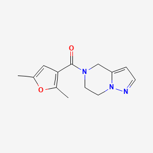 molecular formula C13H15N3O2 B2588991 (6,7-dihydropyrazolo[1,5-a]pyrazin-5(4H)-yl)(2,5-dimethylfuran-3-yl)methanone CAS No. 2034400-42-3