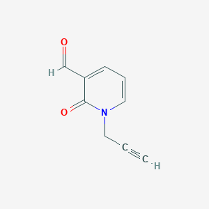 molecular formula C9H7NO2 B2588993 2-Oxo-1-prop-2-ynylpyridine-3-carbaldehyde CAS No. 2377033-28-6