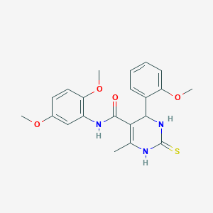 N-(2,5-dimethoxyphenyl)-4-(2-methoxyphenyl)-6-methyl-2-thioxo-1,2,3,4-tetrahydropyrimidine-5-carboxamide
