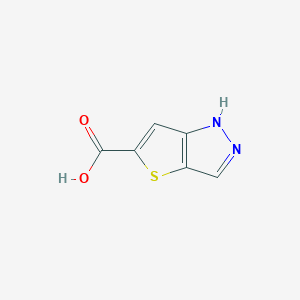 molecular formula C6H4N2O2S B2588997 1H-thieno[3,2-c]pyrazole-5-carboxylic acid CAS No. 1313726-01-0