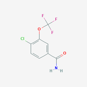 molecular formula C8H5ClF3NO2 B2589009 4-氯-3-(三氟甲氧基)苯甲酰胺 CAS No. 886500-81-8