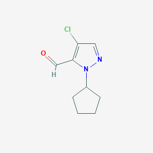 B2589015 4-Chloro-1-cyclopentyl-1H-pyrazole-5-carbaldehyde CAS No. 2054953-42-1