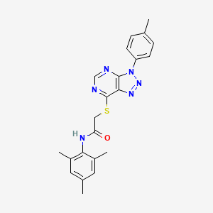 B2589024 N-mesityl-2-((3-(p-tolyl)-3H-[1,2,3]triazolo[4,5-d]pyrimidin-7-yl)thio)acetamide CAS No. 863459-23-8