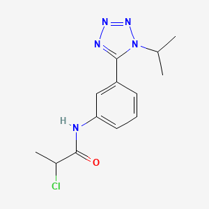 2-Chloro-N-[3-(1-propan-2-yltetrazol-5-yl)phenyl]propanamide