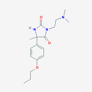 molecular formula C17H25N3O3 B258905 3-[2-(Dimethylamino)ethyl]-5-methyl-5-(4-propoxyphenyl)imidazolidine-2,4-dione 