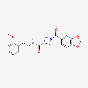 1-(benzo[d][1,3]dioxole-5-carbonyl)-N-(2-methoxyphenethyl)azetidine-3-carboxamide