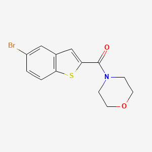 molecular formula C13H12BrNO2S B2589053 （5-溴-1-苯并噻吩-2-基）（吗啉）甲酮 CAS No. 439107-98-9