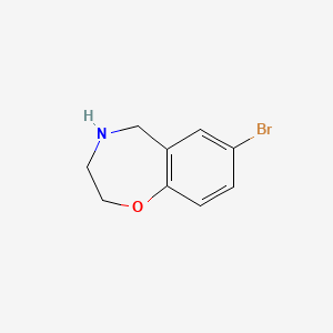 molecular formula C9H10BrNO B2589054 7-Bromo-2,3,4,5-tetrahydro-1,4-benzoxazepine CAS No. 740842-71-1; 740842-72-2