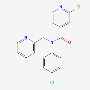 2-chloro-N-(4-chlorophenyl)-N-(pyridin-2-ylmethyl)pyridine-4-carboxamide