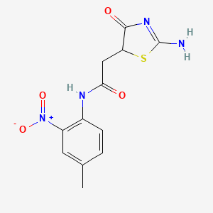 2-(2-imino-4-oxo-1,3-thiazolidin-5-yl)-N-(4-methyl-2-nitrophenyl)acetamide