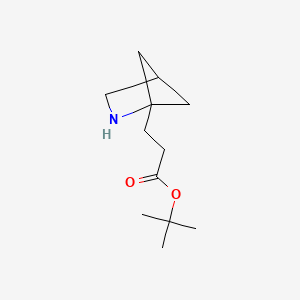 molecular formula C12H21NO2 B2589059 Tert-butyl 3-(2-azabicyclo[2.1.1]hexan-1-yl)propanoate CAS No. 2248327-68-4