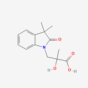 3-(3,3-dimethyl-2-oxo-2,3-dihydro-1H-indol-1-yl)-2-hydroxy-2-methylpropanoic acid