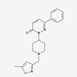 2-{1-[(5-Methyl-1,2-oxazol-3-yl)methyl]piperidin-4-yl}-6-phenyl-2,3-dihydropyridazin-3-one