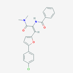 molecular formula C22H19ClN2O3 B258907 N-{2-[5-(4-chlorophenyl)-2-furyl]-1-[(dimethylamino)carbonyl]vinyl}benzamide 