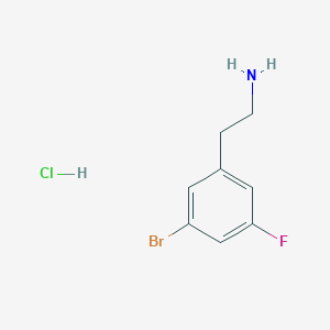 molecular formula C8H10BrClFN B2589108 2-(3-Bromo-5-fluorophenyl)ethanamine;hydrochloride CAS No. 2490426-44-1