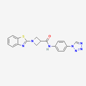 N-(4-(1H-tetrazol-1-yl)phenyl)-1-(benzo[d]thiazol-2-yl)azetidine-3-carboxamide