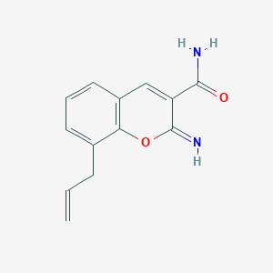 molecular formula C13H12N2O2 B2589113 8-烯丙基-2-亚氨基-2H-色烯-3-甲酰胺 CAS No. 332177-14-7
