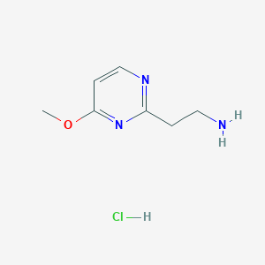 molecular formula C7H12ClN3O B2589115 2-(4-甲氧基嘧啶-2-基)乙胺;盐酸盐 CAS No. 2260935-99-5