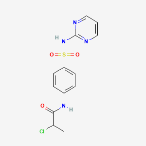 molecular formula C13H13ClN4O3S B2589116 2-chloro-N-[4-(pyrimidin-2-ylsulfamoyl)phenyl]propanamide CAS No. 730949-57-2