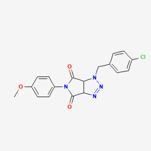 1-(4-chlorobenzyl)-5-(4-methoxyphenyl)-3a,6a-dihydropyrrolo[3,4-d][1,2,3]triazole-4,6(1H,5H)-dione