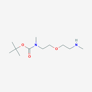 molecular formula C11H24N2O3 B2589135 叔丁基N-甲基-N-{2-[2-(甲基氨基)乙氧基]乙基}氨基甲酸酯 CAS No. 1465601-43-7