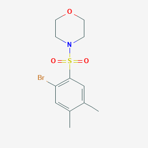 molecular formula C12H16BrNO3S B258914 4-[(2-Bromo-4,5-dimethylphenyl)sulfonyl]morpholine 