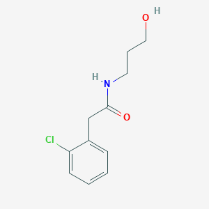 molecular formula C11H14ClNO2 B2589141 2-(2-chlorophenyl)-N-(3-hydroxypropyl)acetamide CAS No. 1156897-71-0
