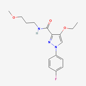 molecular formula C16H20FN3O3 B2589158 4-乙氧基-1-(4-氟苯基)-N-(3-甲氧基丙基)-1H-吡唑-3-甲酰胺 CAS No. 1170875-05-4