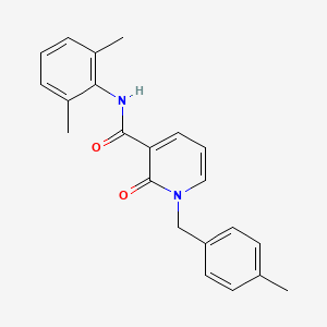 molecular formula C22H22N2O2 B2589160 N-(2,6-dimethylphenyl)-1-(4-methylbenzyl)-2-oxo-1,2-dihydropyridine-3-carboxamide CAS No. 899754-17-7