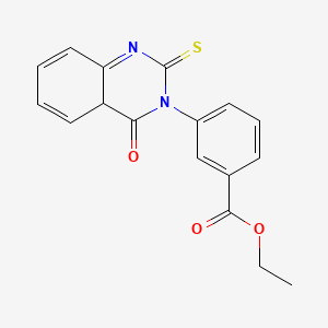 molecular formula C17H14N2O3S B2589163 Ethyl 3-(4-oxo-2-sulfanylidene-1,2,3,4-tetrahydroquinazolin-3-yl)benzoate CAS No. 2309625-38-3