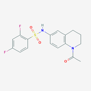 molecular formula C17H16F2N2O3S B2589173 N-(1-乙酰基-1,2,3,4-四氢喹啉-6-基)-2,4-二氟苯磺酰胺 CAS No. 946368-41-8