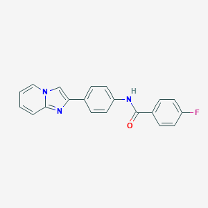 molecular formula C20H14FN3O B258918 4-fluoro-N-(4-imidazo[1,2-a]pyridin-2-ylphenyl)benzamide 