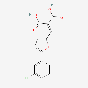 2-[[5-(3-Chlorophenyl)furan-2-yl]methylidene]propanedioic acid