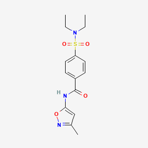 molecular formula C15H19N3O4S B2589192 4-(N,N-diethylsulfamoyl)-N-(3-methylisoxazol-5-yl)benzamide CAS No. 1049206-16-7
