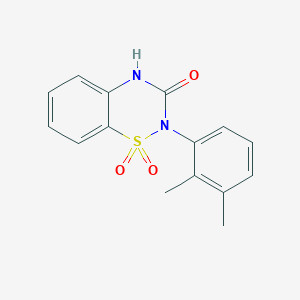 molecular formula C15H14N2O3S B2589194 2-(2,3-dimethylphenyl)-2H-1,2,4-benzothiadiazin-3(4H)-one 1,1-dioxide CAS No. 899994-30-0