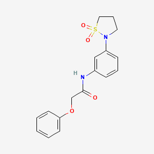 molecular formula C17H18N2O4S B2589197 N-(3-(1,1-二氧化异噻唑烷-2-基)苯基)-2-苯氧基乙酰胺 CAS No. 941932-26-9
