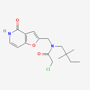molecular formula C16H21ClN2O3 B2589201 2-Chloro-N-(2,2-dimethylbutyl)-N-[(4-oxo-5H-furo[3,2-c]pyridin-2-yl)methyl]acetamide CAS No. 2411248-22-9