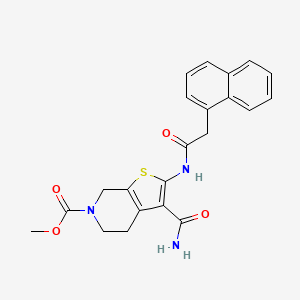 methyl 3-carbamoyl-2-(2-(naphthalen-1-yl)acetamido)-4,5-dihydrothieno[2,3-c]pyridine-6(7H)-carboxylate