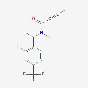 N-[1-[2-Fluoro-4-(trifluoromethyl)phenyl]ethyl]-N-methylbut-2-ynamide