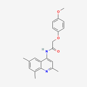2-(4-methoxyphenoxy)-N-(2,6,8-trimethylquinolin-4-yl)acetamide