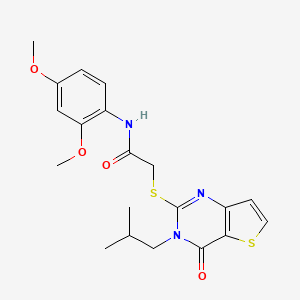 N-(2,4-dimethoxyphenyl)-2-{[3-(2-methylpropyl)-4-oxo-3,4-dihydrothieno[3,2-d]pyrimidin-2-yl]sulfanyl}acetamide