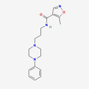 molecular formula C18H24N4O2 B2589220 5-methyl-N-(3-(4-phenylpiperazin-1-yl)propyl)isoxazole-4-carboxamide CAS No. 1448135-23-6