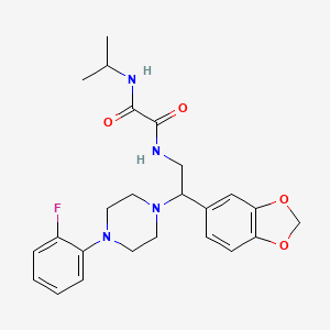 N1-(2-(benzo[d][1,3]dioxol-5-yl)-2-(4-(2-fluorophenyl)piperazin-1-yl)ethyl)-N2-isopropyloxalamide