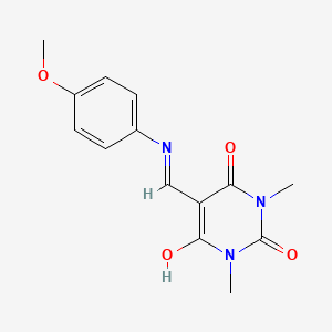 5-{[(4-Methoxyphenyl)amino]methylidene}-1,3-dimethyl-1,3-diazinane-2,4,6-trione