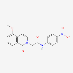 2-(5-methoxy-1-oxoisoquinolin-2-yl)-N-(4-nitrophenyl)acetamide